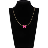 Hermès Golden Pop H Cube Necklace