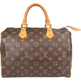Louis Vuitton Canvas Monogram Speedy 30 Handbag