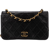 Chanel Quilted Lambskin 24K Gold Mini Single Flap Shoulder Bag