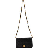 Chanel Quilted Lambskin 24K Gold Mini Single Flap Shoulder Bag