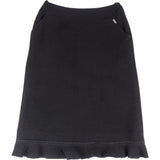 Chanel Noir Wool Skirt (FR 36 / D 34)