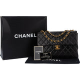 Chanel Quilted Lambskin 24K Gold Jumbo Single Flap Crossbody Bag