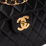 Chanel Quilted Lambskin 24K Gold Jumbo Single Flap Crossbody Bag