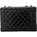 Chanel Quilted Lambskin 24K Gold Jumbo Single Flap Crossbody Bag