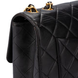 Chanel Quilted Lambskin 24K Gold Jumbo Single Flap Crossbody Bag