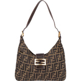 Fendi FF Monogram Baguette Buckle Shoulder Bag