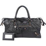Balenciaga Black Leather City Handbag