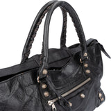 Balenciaga Black Leather City Handbag