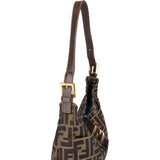 Fendi FF Monogram Baguette Buckle Shoulder Bag