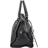 Balenciaga Black Leather City Handbag