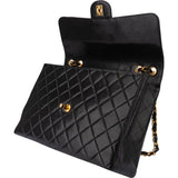 Chanel Quilted Lambskin 24K Gold Jumbo Single Flap Crossbody Bag