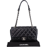 Chanel Quilted Perforated Leather Single Flap Shoulder Bag