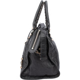 Balenciaga Black Leather City Handbag