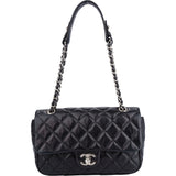 Chanel Quilted Perforated Leather Single Flap Shoulder Bag