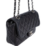 Chanel Quilted Perforated Leather Single Flap Shoulder Bag