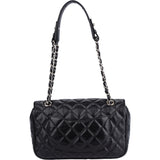 Chanel Quilted Perforated Leather Single Flap Shoulder Bag