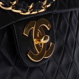 Chanel Quilted Lambskin 24K Gold Jumbo Single Flap Crossbody Bag