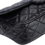 Chanel Quilted Perforated Leather Single Flap Shoulder Bag