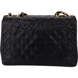 Chanel Quilted Lambskin 24K Gold Jumbo Single Flap Crossbody Bag