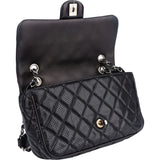 Chanel Quilted Perforated Leather Single Flap Shoulder Bag