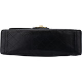 Chanel Quilted Lambskin 24K Gold Jumbo Single Flap Crossbody Bag