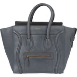 Céline Grey Leather Luggage Handbag