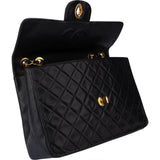 Chanel Quilted Lambskin 24K Gold Jumbo Single Flap Crossbody Bag