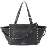 Valentino Garavani Grained Calfskin Rockstud Tote Handbag