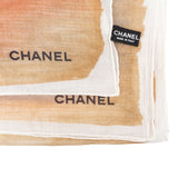Chanel Multicolor Aquarell Watercolor Cotton Schal Scarf