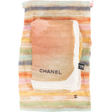 Chanel Multicolor Aquarell Watercolor Cotton Schal Scarf