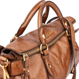 Miu Miu Brown Leather City Handbag