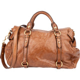 Miu Miu Brown Leather City Handbag