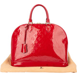 Louis Vuitton Rouge Vernis Monogram Alma GM Handbag