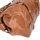 Miu Miu Brown Leather City Handbag