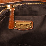 Miu Miu Brown Leather City Handbag