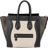 Céline Tricolor Leather Nubuk Luggage Handbag