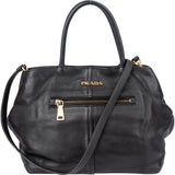 Prada Black Leather City Handbag