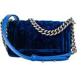 Chanel Quilted Velvet Antique Boy Single Flap Crossbody Bag