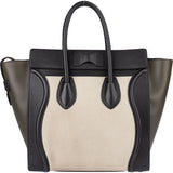 Céline Tricolor Leather Nubuk Luggage Handbag