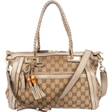 Gucci GG Monogram Bamboo Handbag