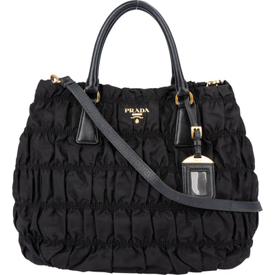Prada Quilted Nylon City Handbag