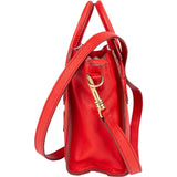 Céline Red Leather Luggage Handbag