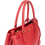 Prada Red Saffiano Leather Galleria Handbag