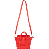 Céline Red Leather Luggage Handbag
