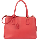Prada Red Saffiano Leather Galleria Handbag