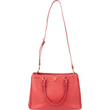 Prada Red Saffiano Leather Galleria Handbag