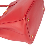 Prada Red Saffiano Leather Galleria Handbag