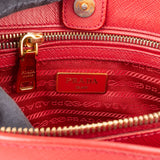Prada Red Saffiano Leather Galleria Handbag