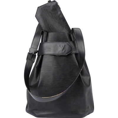 Louis Vuitton Noir Epi Leather Sac De Paule Shoulder Bag - vintageandkickz