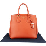Prada Orange Saffiano Leather Parabole Handbag